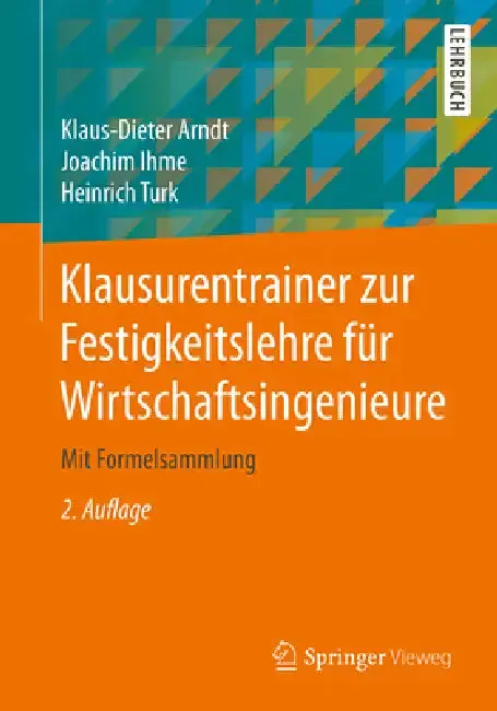 Cover of Klausurentrainer Zur Festigkeitslehre Für Wirtschaftsingenieure