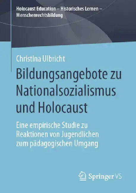 Cover of Bildungsangebote Zu Nationalsozialismus Und Holocaust
