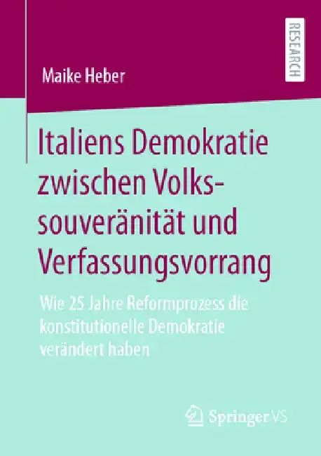 Cover of Italiens Demokratie Zwischen Volkssouveränität Und Verfassungsvorrang