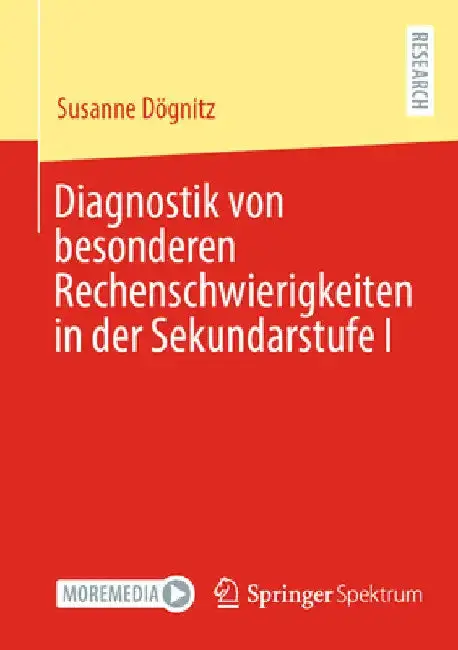 Cover of Diagnostik Von Besonderen Rechenschwierigkeiten in Der Sekundarstufe I
