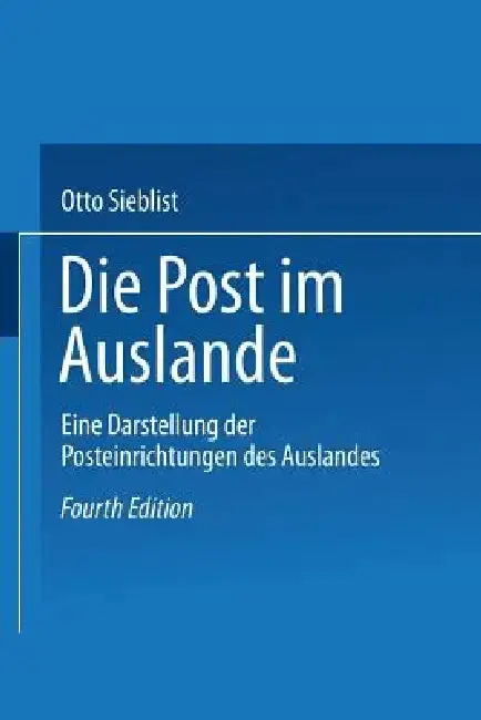 Cover of Die Post Im Auslande