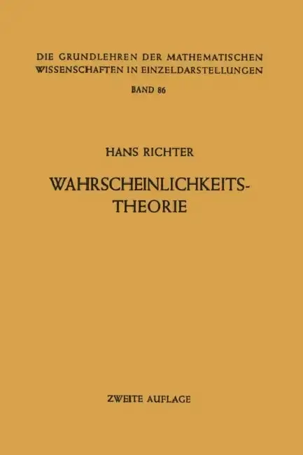 Cover of Wahrscheinlichkeitstheorie