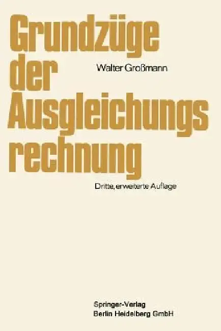 Cover of Grundzüge Der Ausgleichungsrechnung
