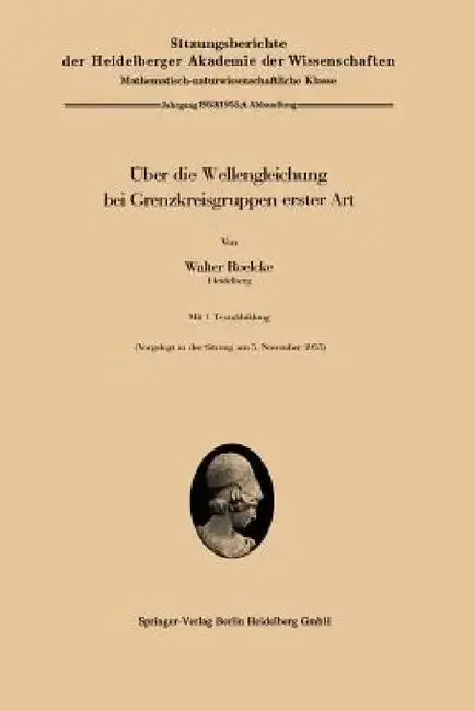 Cover of Über Die Wellengleichung Bei Grenzkreisgruppen Erster Art