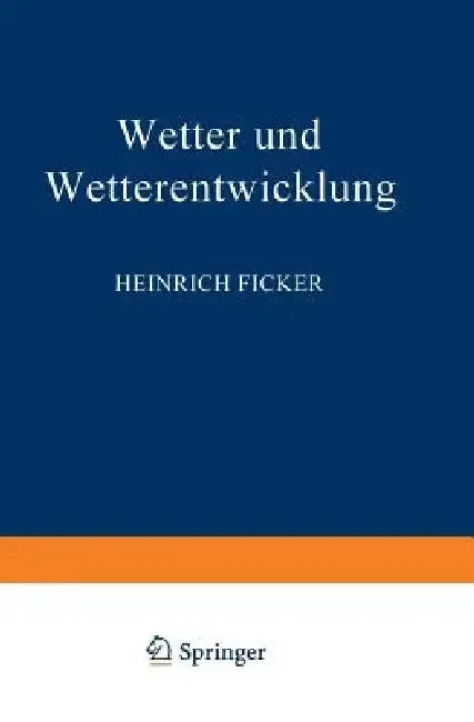 Cover of Wetter Und Wetterentwicklung