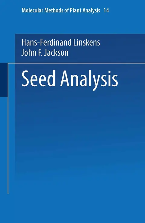 Cover of Seed Analysis