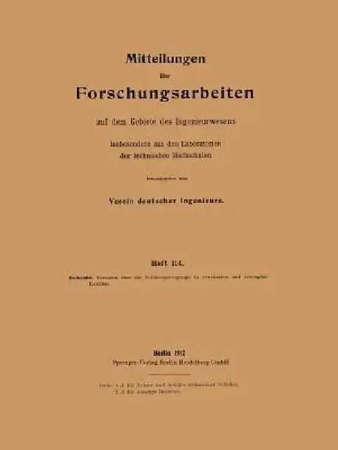 Cover of Mitteilungen Über Forschungsarbeiten Insbesondere Aus Den Laboratorien Der Technischen Hochschulen