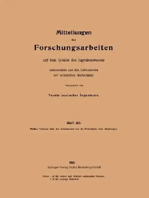 Cover of Mitteilungen Über Forschungsarbeiten