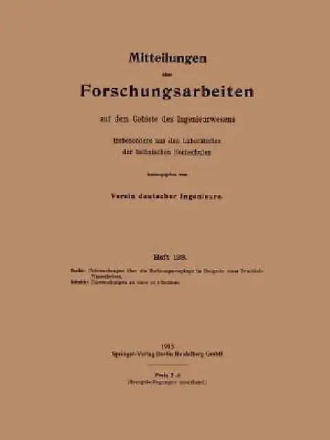 Cover of Mitteilungen Über Forschungsarbeiten Auf Dem Gebiete Des Ingenieurwesens