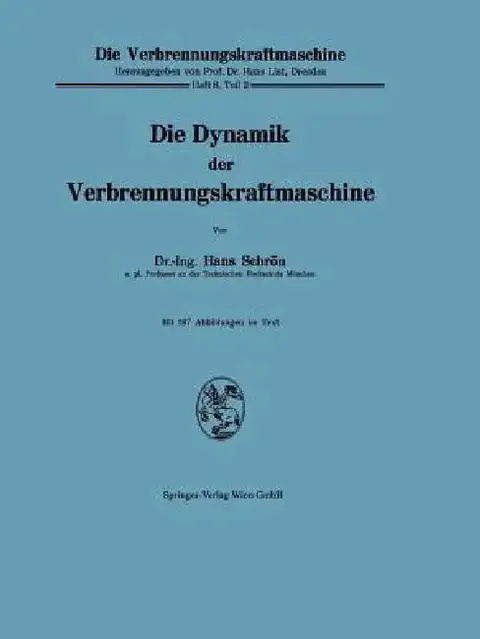 Cover of Die Dynamik Der Verbrennungskraftmaschine
