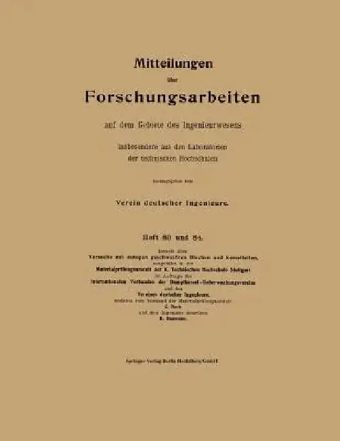 Cover of Mitteilungen Über Forschungsarbeiten Auf Dem Gebiete Des Ingenieurwesens