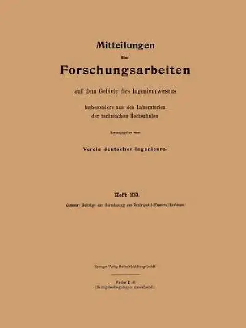 Cover of Mitteilungen Über Forschungsarbeiten Auf Dem Gebiete Des Ingenieurwesens