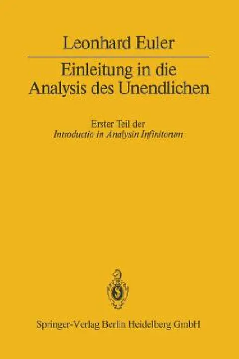 Cover of Einleitung in Die Analysis Des Unendlichen
