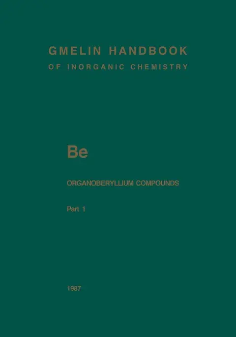 Cover of Be Organoberyllium Compounds