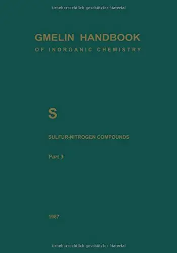 Cover of S Sulfurnitrogen Compounds