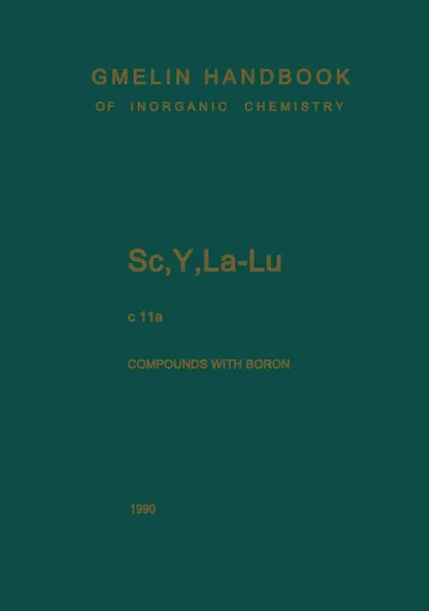 Cover of Sc, Y, La-lu. Rare Earth Elements