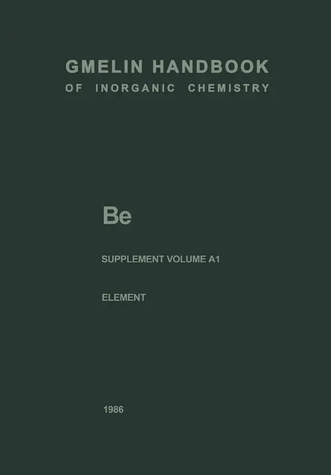 Cover of Be Beryllium