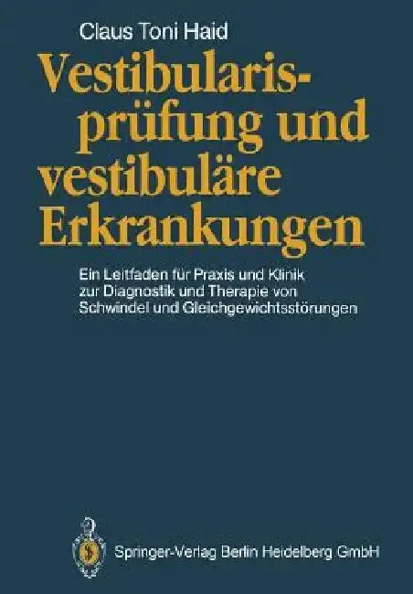 Cover of Vestibularisprüfung Und Vestibuläre Erkrankungen