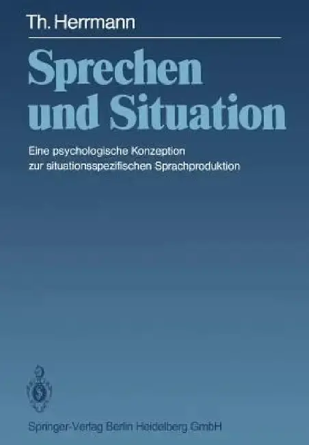 Cover of Sprechen Und Situation