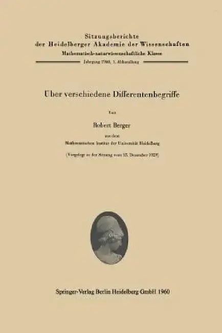 Cover of Über Verschiedene Differentenbegriffe