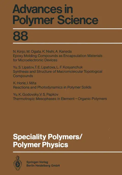 Cover of Speciality Polymers/Polymer Physics