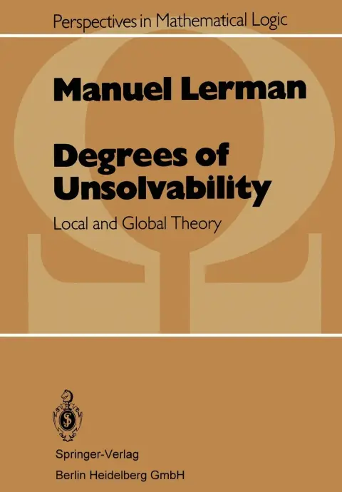 Cover of Degrees of Unsolvability
