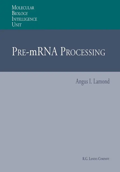 Cover of Pre-mRNA Processing