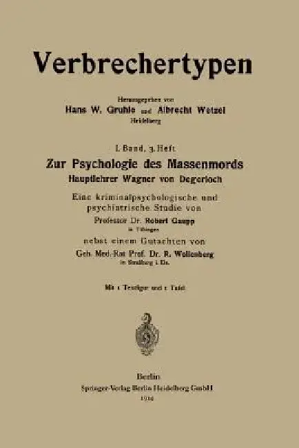 Cover of Zur Psychologie Des Massenmords