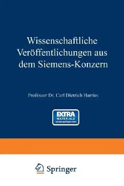 Cover of Wissenschaftliche Veröffentlichungen Aus Dem Siemens-Konzern