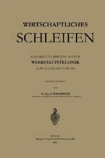 Cover of Wirtschaftliches Schleifen