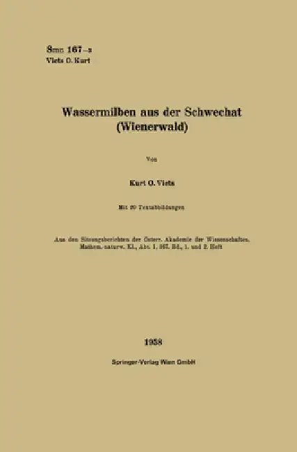 Cover of Wassermilben aus der Schwechat (Wienerwald)