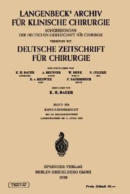 Cover of Verhandlungen Der Deutschen Gesellschaft Für Chirurgie