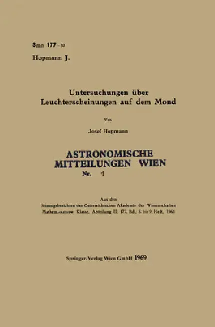 Cover of Untersuchungen über Leuchterscheinungen auf dem Mond