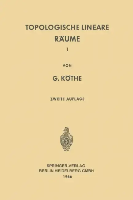 Cover of Topologische Lineare Räume I