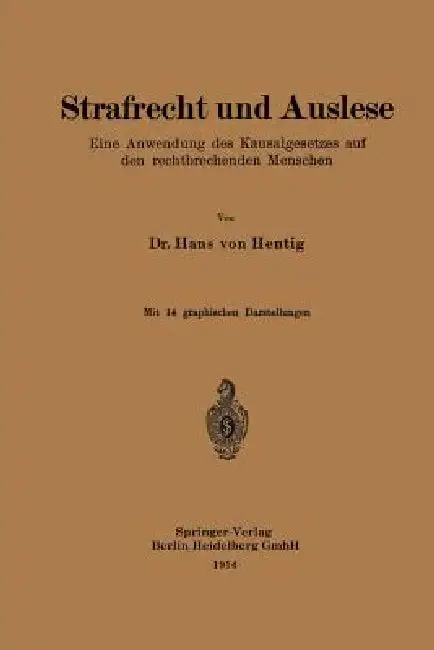 Cover of Strafrecht Und Auslese
