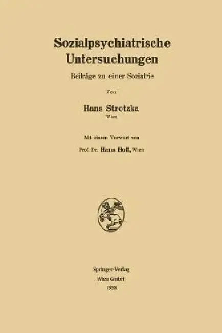 Cover of Sozialpsychiatrische Untersuchungen