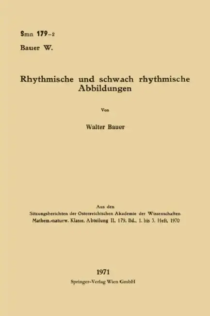 Cover of Rhythmische und schwach rhythmische Abbildungen
