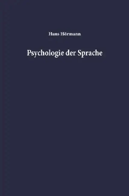 Cover of Psychologie der Sprache