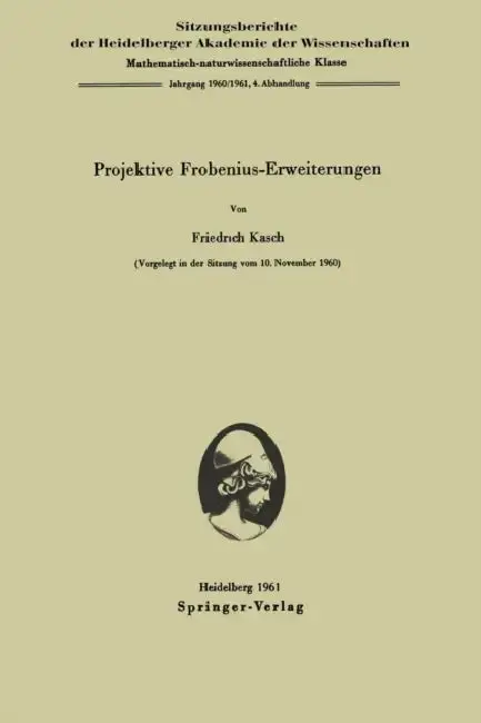 Cover of Projektive Frobenius-Erweiterungen