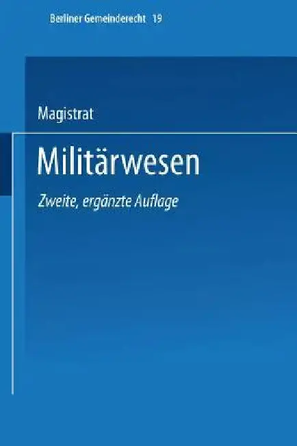 Cover of Militärwesen