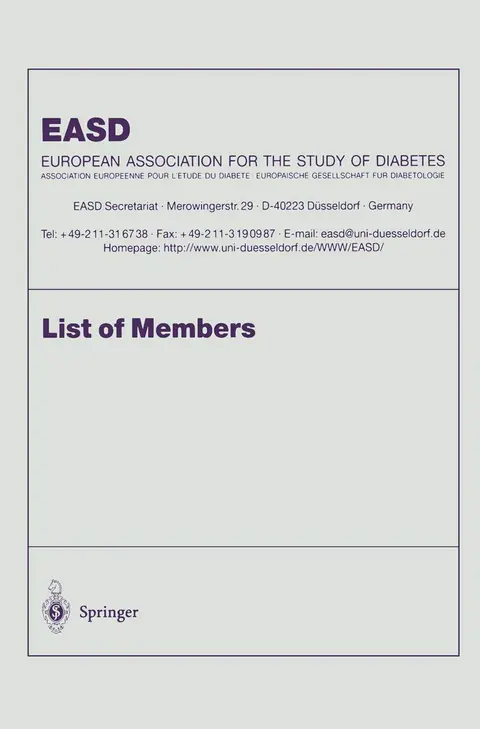 Cover of List of Members