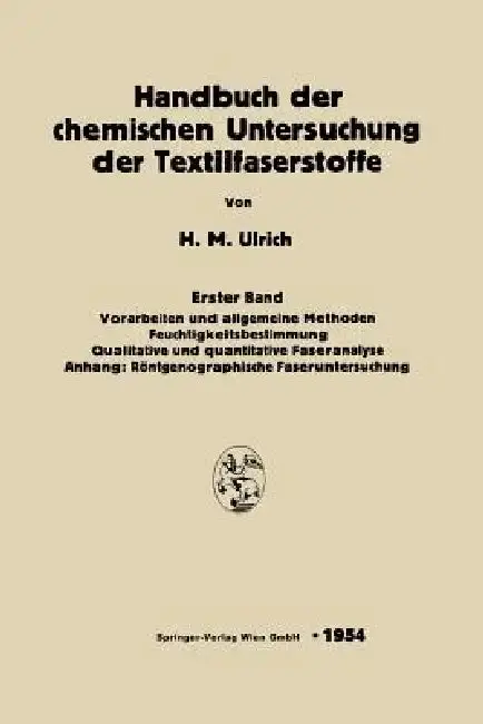Cover of Handbuch Der Chemischen Untersuchung Der Textilfaserstoffe