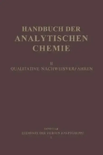 Cover of Elemente Der Vierten Hauptgruppe II