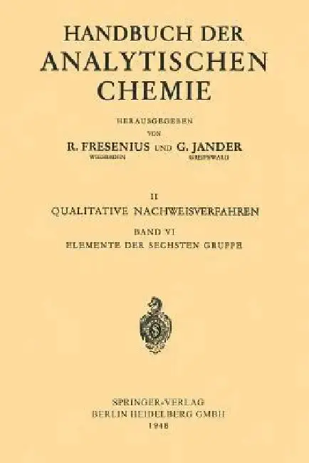 Cover of Elemente Der Sechsten Gruppe