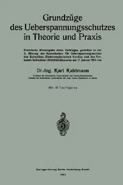 Cover of Grundzüge Des Ueberspannungsschutzes in Theorie Und PRAXIS