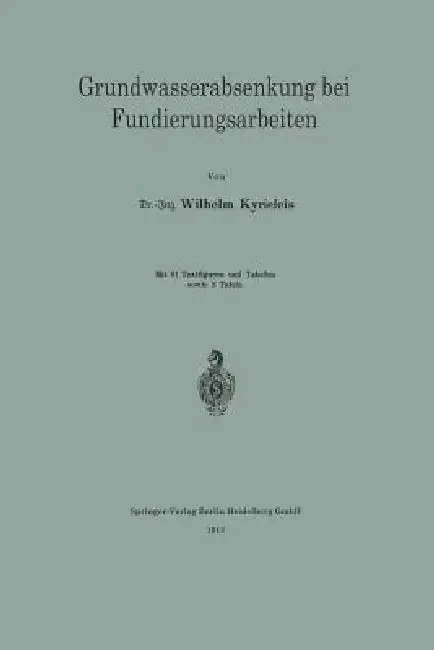 Cover of Grundwasserabsenkung Bei Fundierungsarbeiten