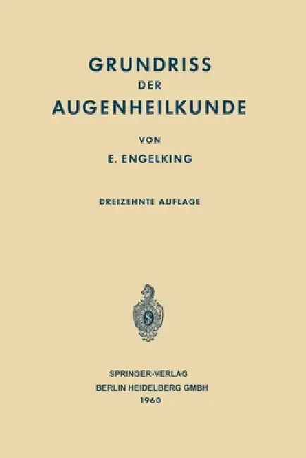Cover of Grundriss der Augenheilkunde für Studierende