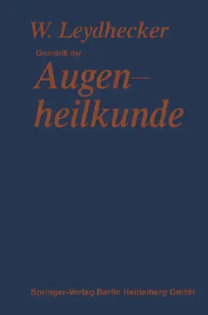 Cover of Grundriß der Augenheilkunde