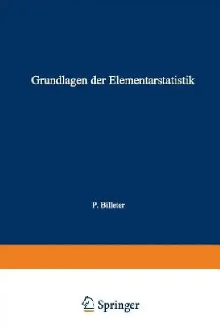 Cover of Grundlagen Der Elementarstatistik