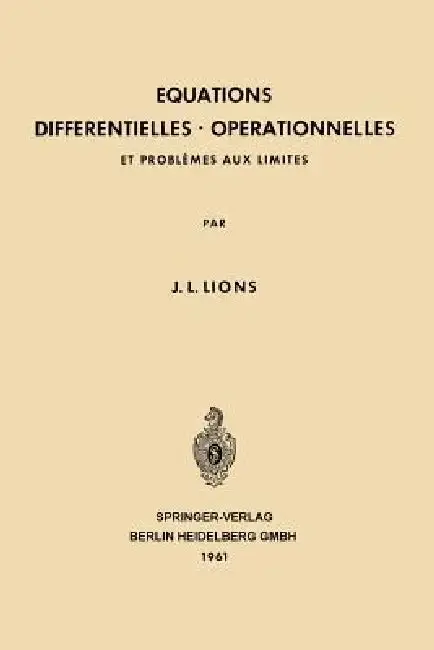 Cover of Equations Differentielles Operationnelles